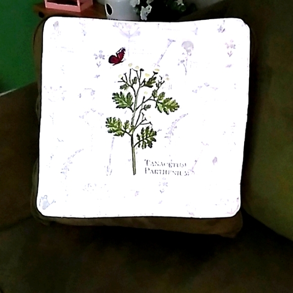 NWOT Embroidered Floral Cushion Cover  16" x 16". - Picture 2 of 5